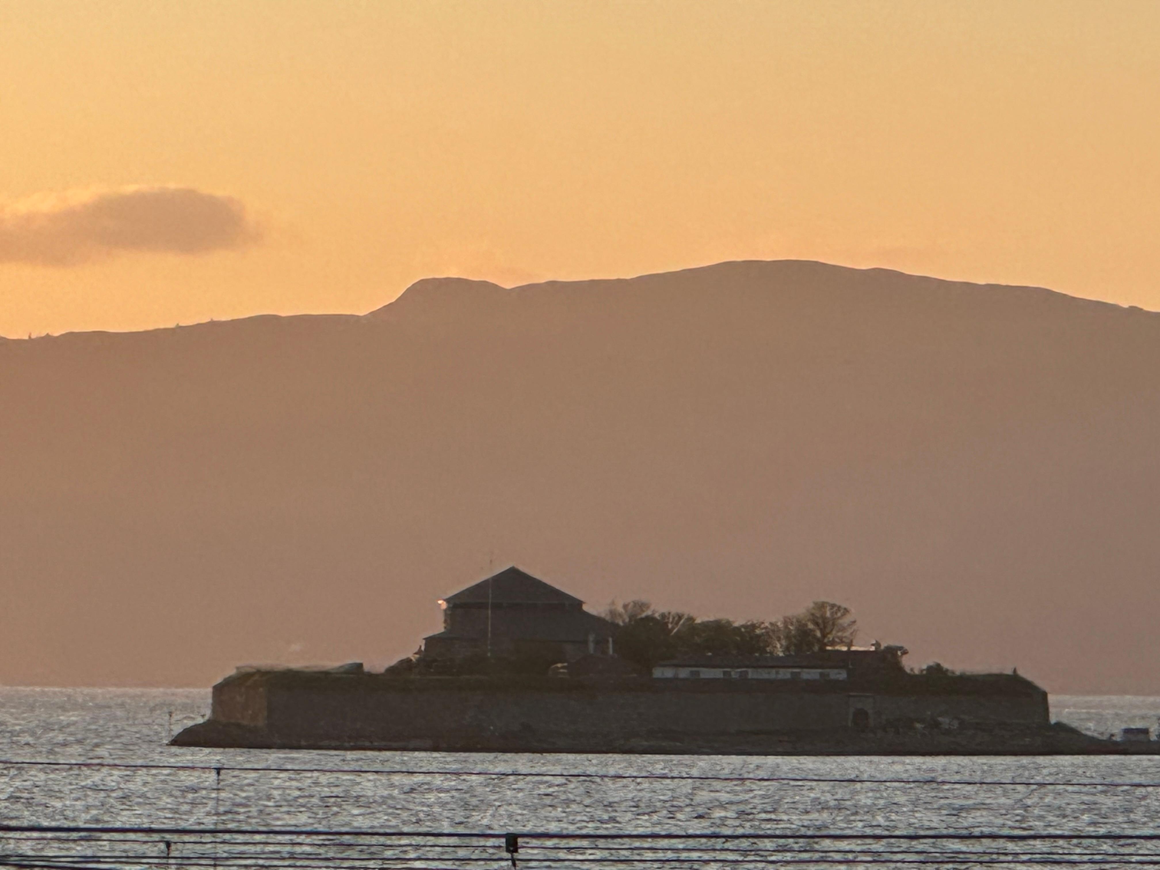 View from room to munkholm island