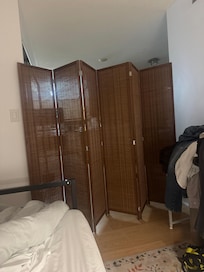 This is the view from the "third" bedroom with the screen.