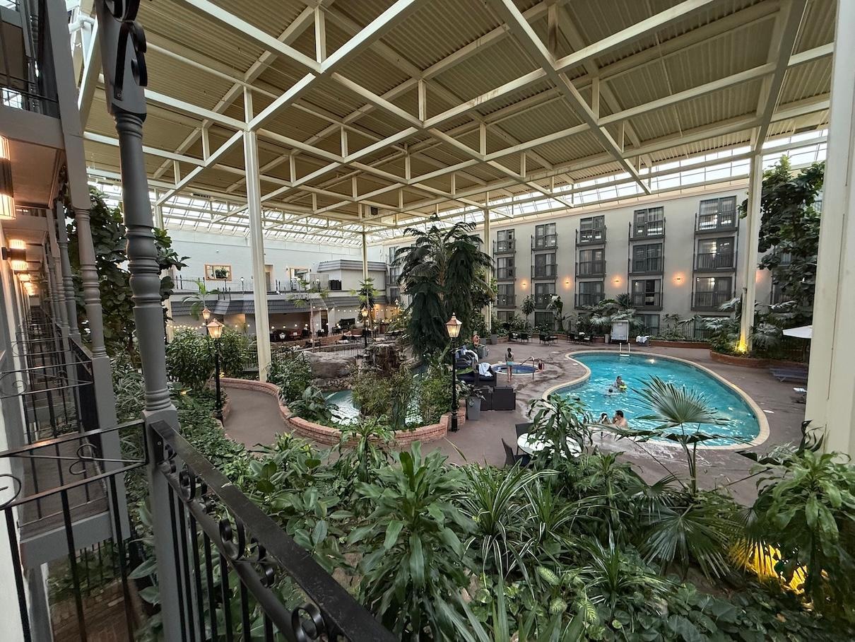 The view from our indoor courtyard room.