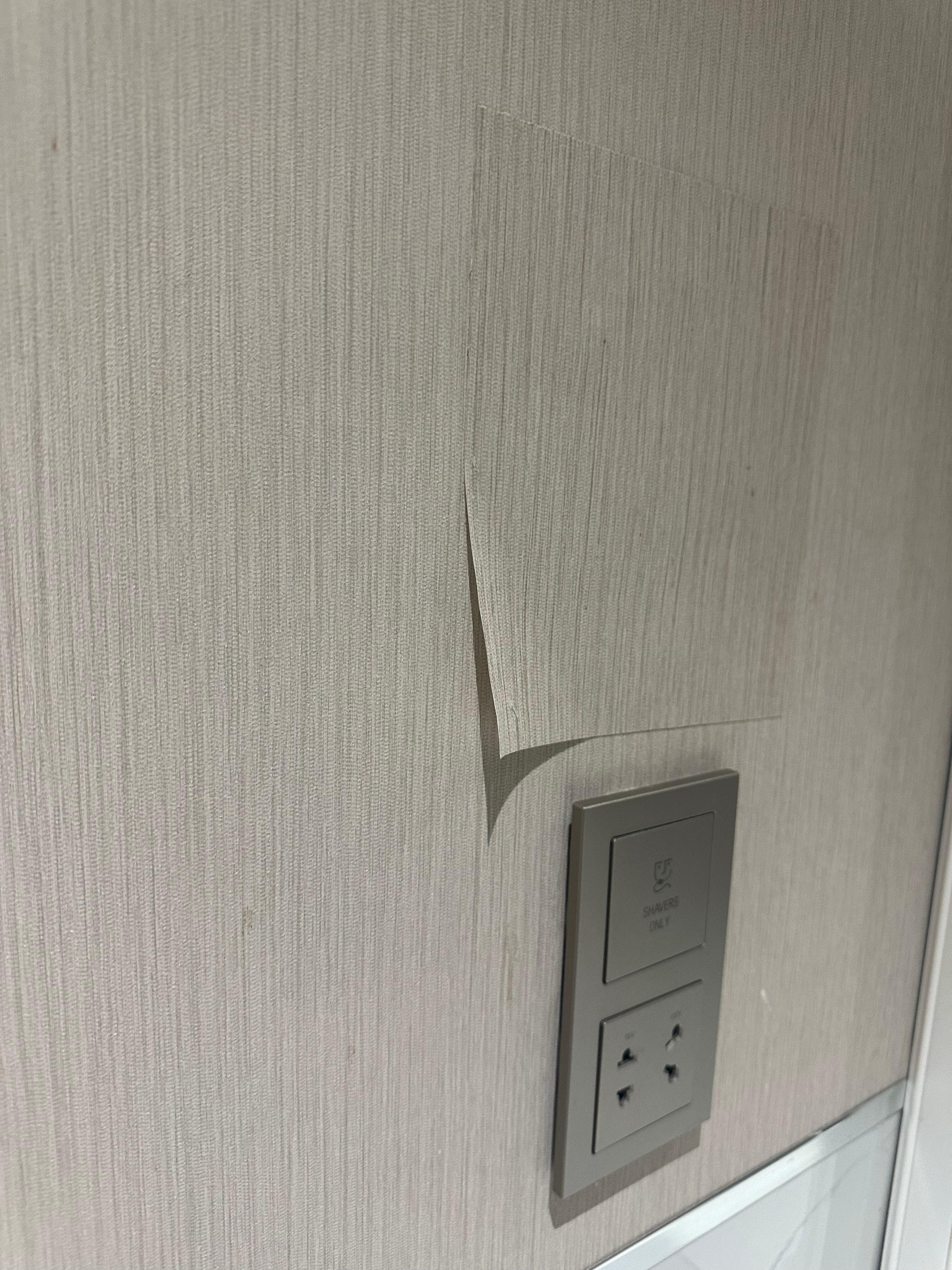 this is how holes are repaired, not presentable 