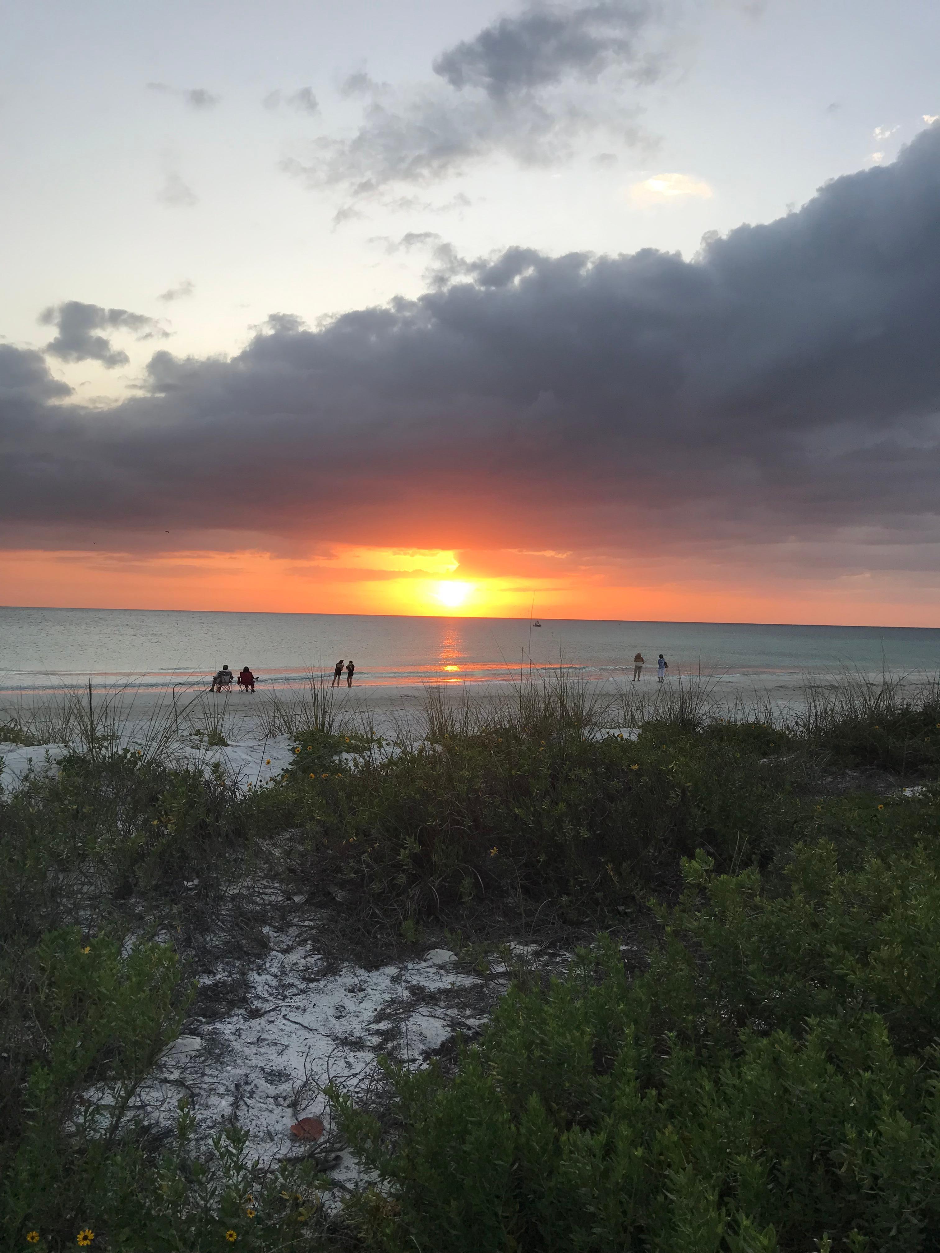 Sunset on Cortez beach