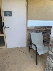 Door into hotel from lobby