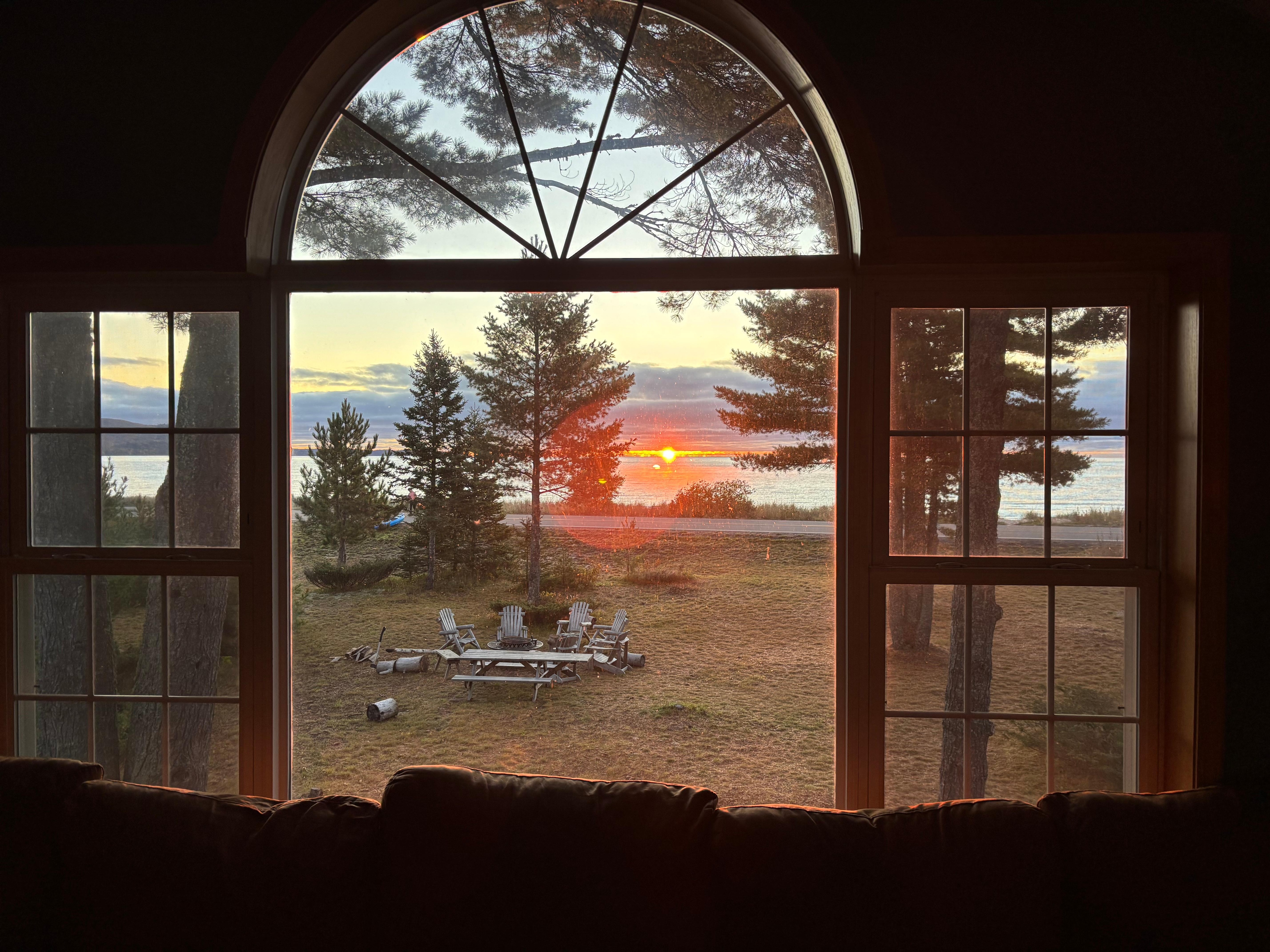 This is the view from the comfort of your Living room!