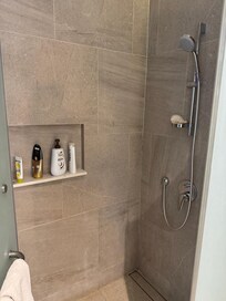 The shower is fantastic, great water pressure and flow.