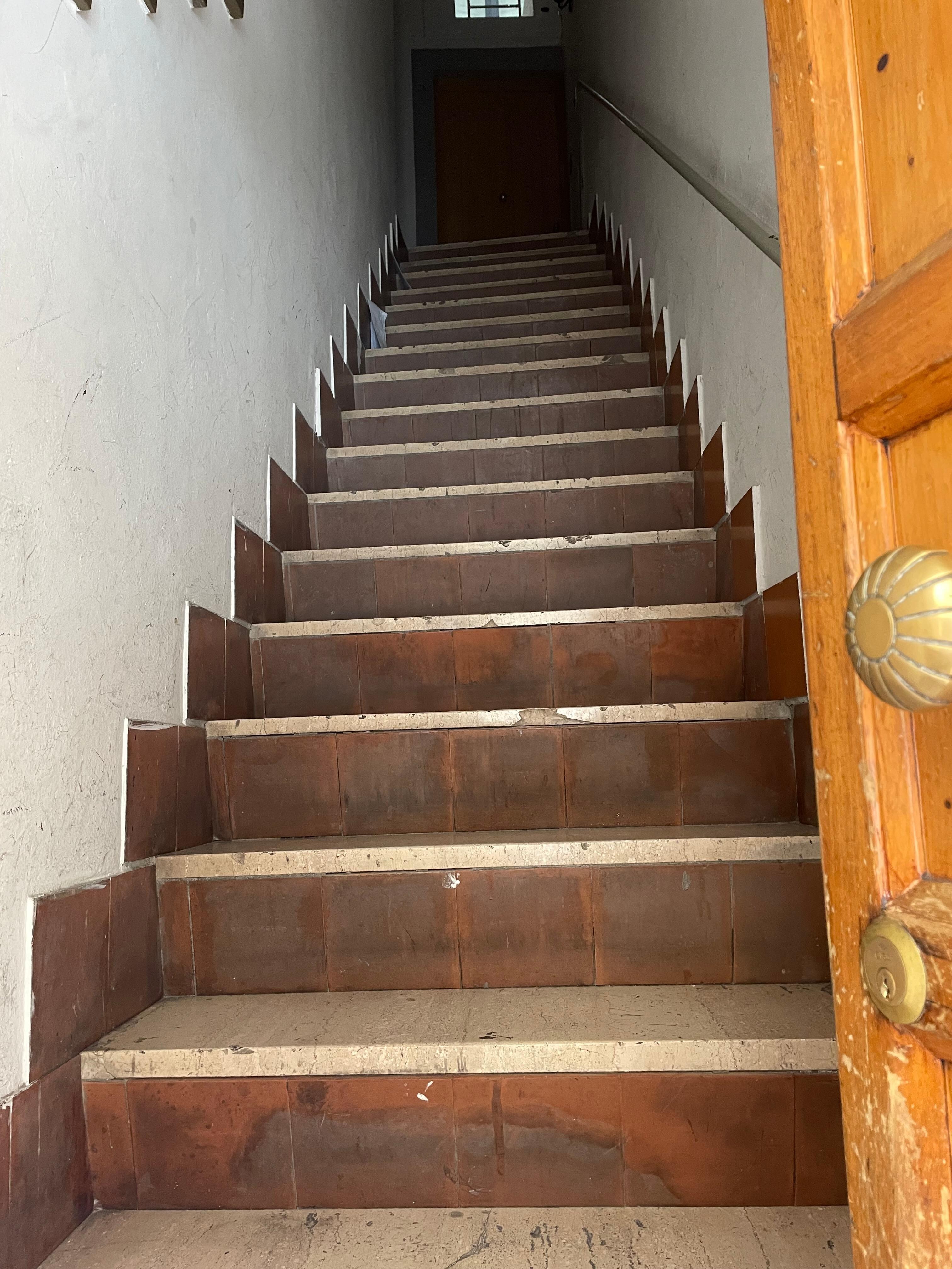 Steep stairs