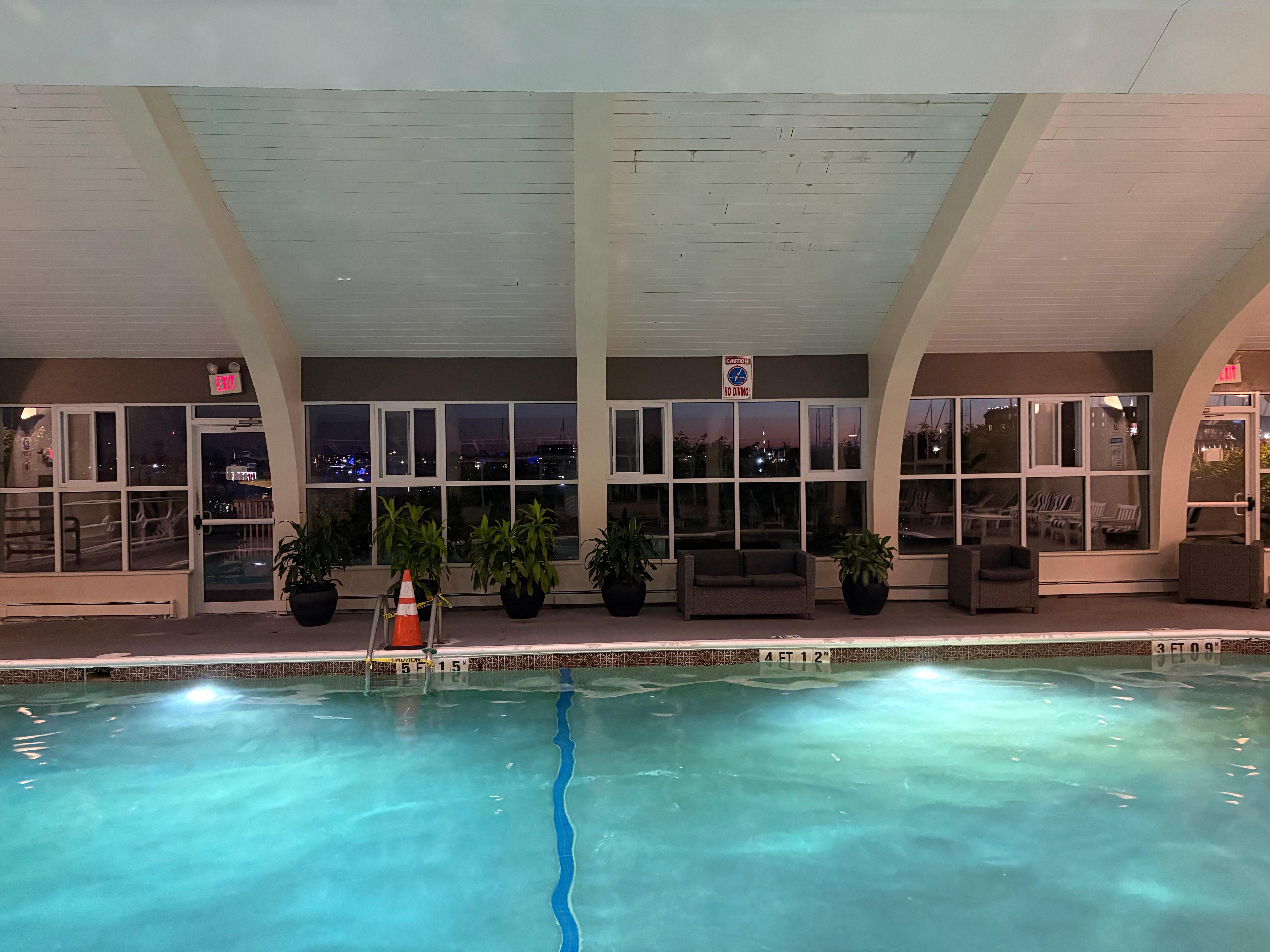 Pool at night. 