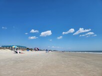 The early morning beach right off of the back of the condo
