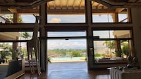 Looking out at view from the reception lobby