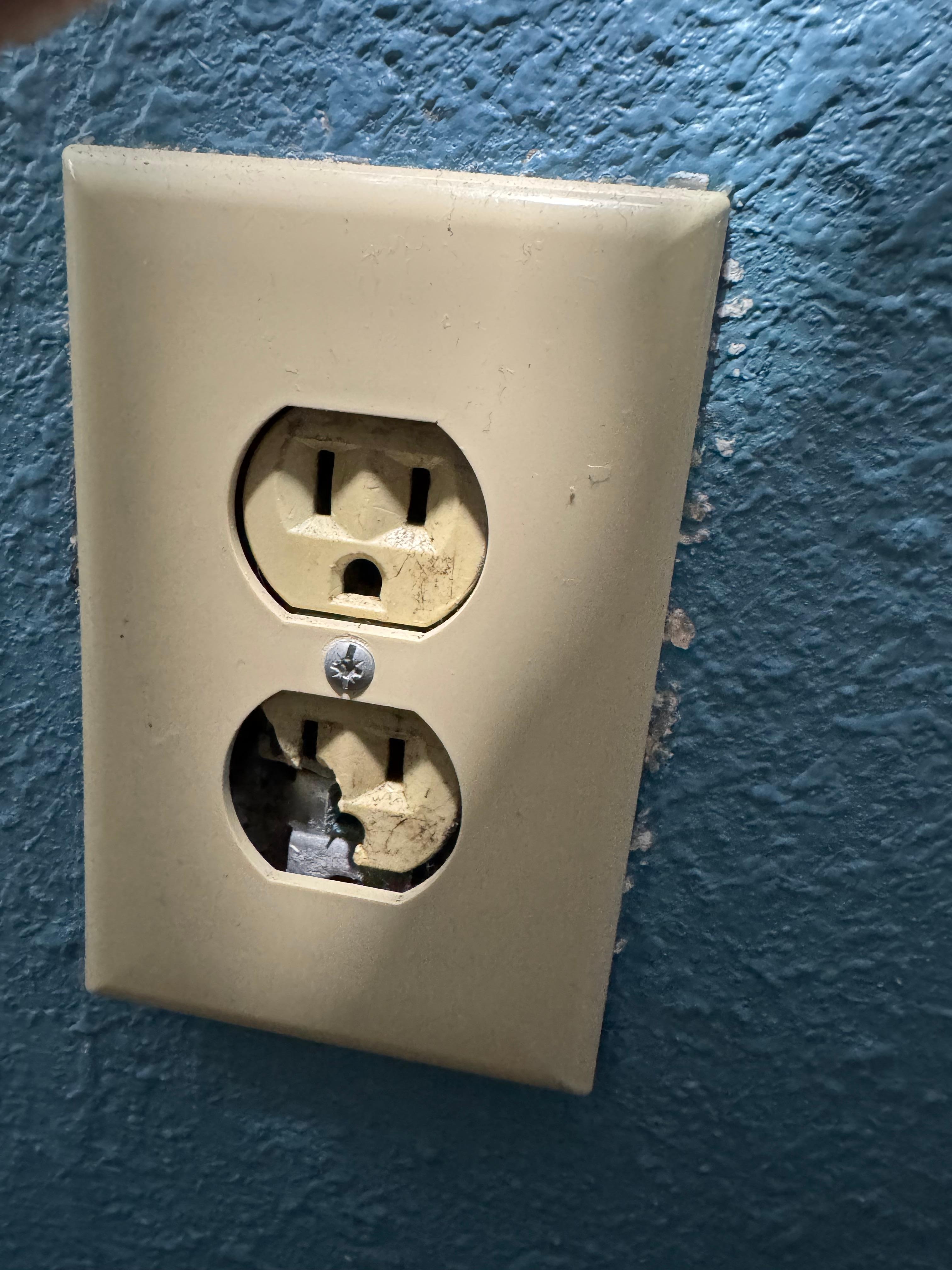 Plugs that push into the wall