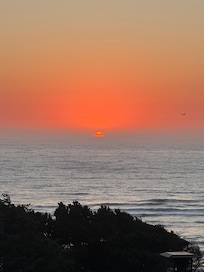 Sunset from inside the house.