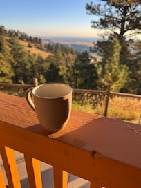 Owners provided coffee, creamer AND the view!