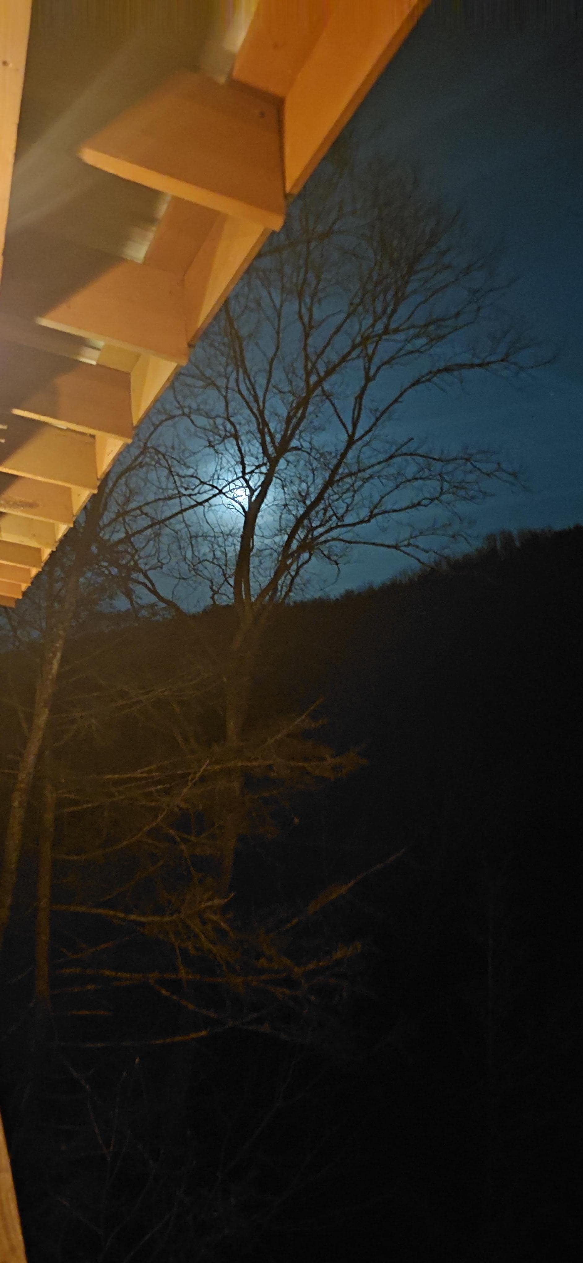 Outside on the porch 