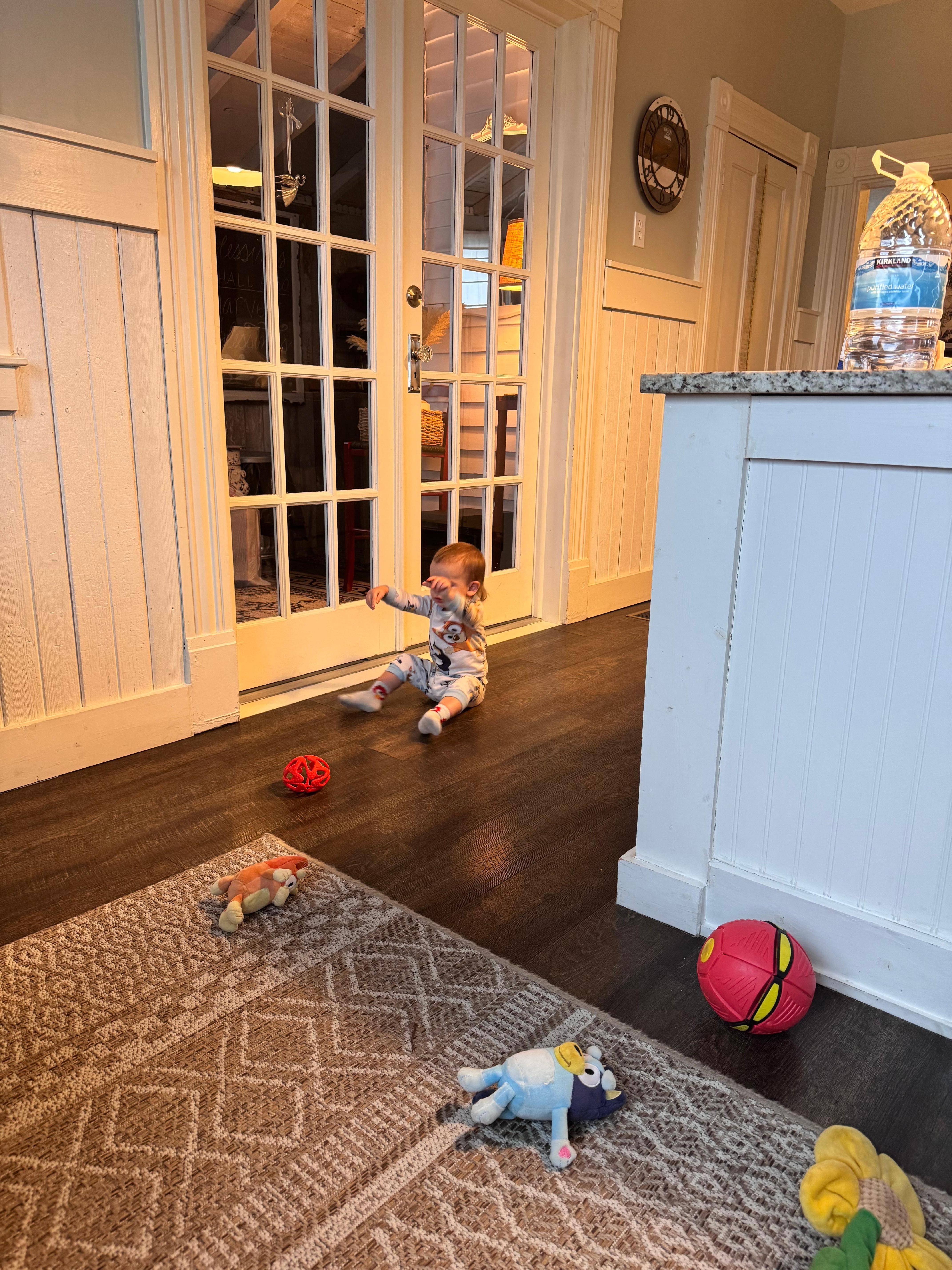 Grandson enjoying plenty of space. 