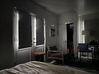 Window coverings do not block light, so there was an early wake-up call from the sun