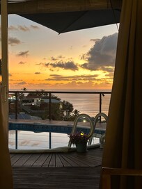 Sunset from the bedroom. So amazing just lying in bed to this view