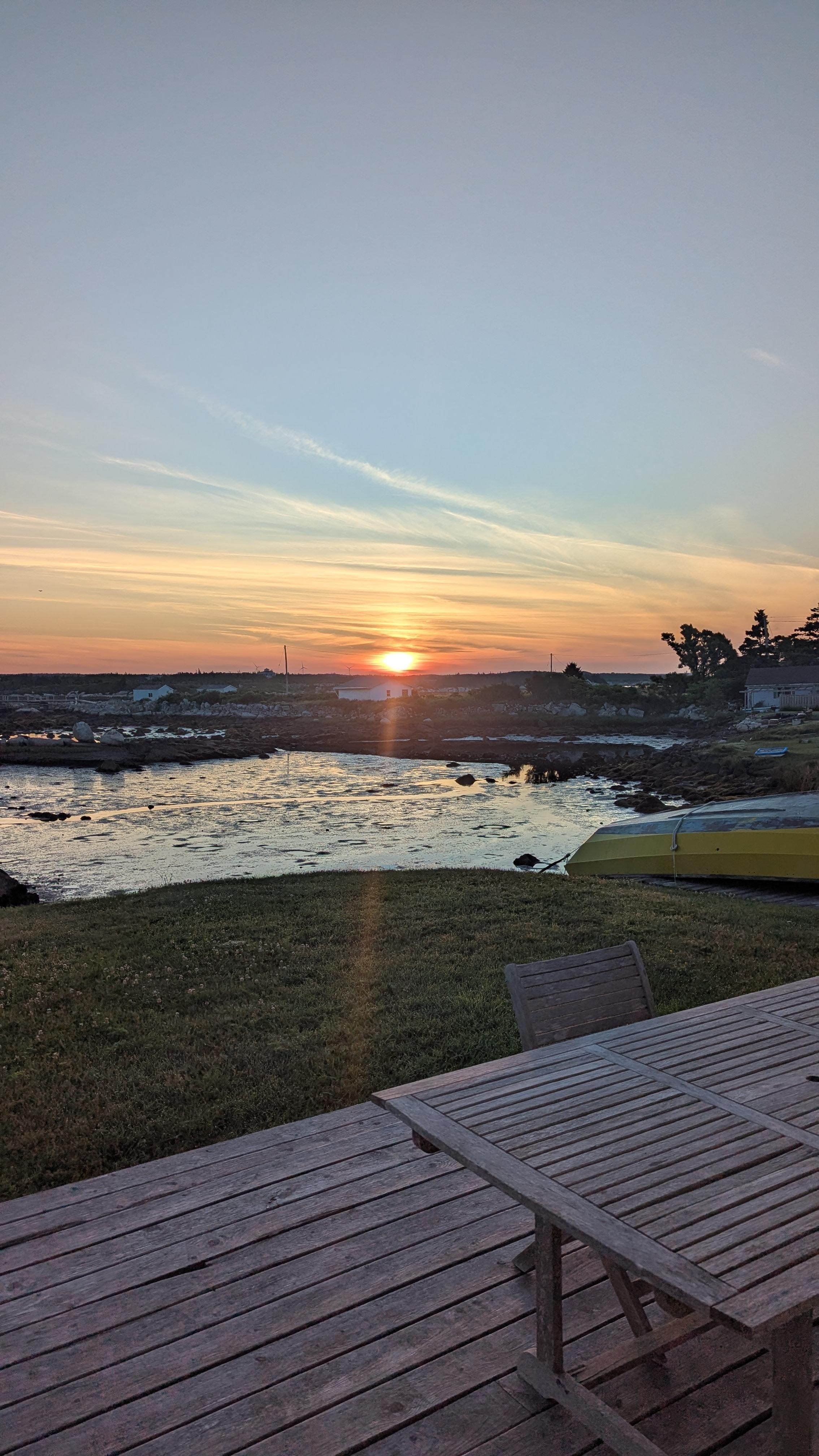 Sunrise from yhe deck