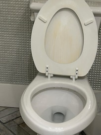 Urine stained toilet