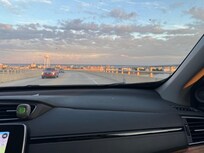 Crossing the bridge.