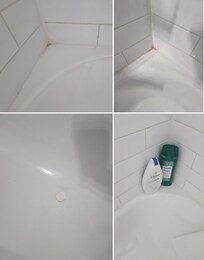 Showers were disgusting as well and products left behind