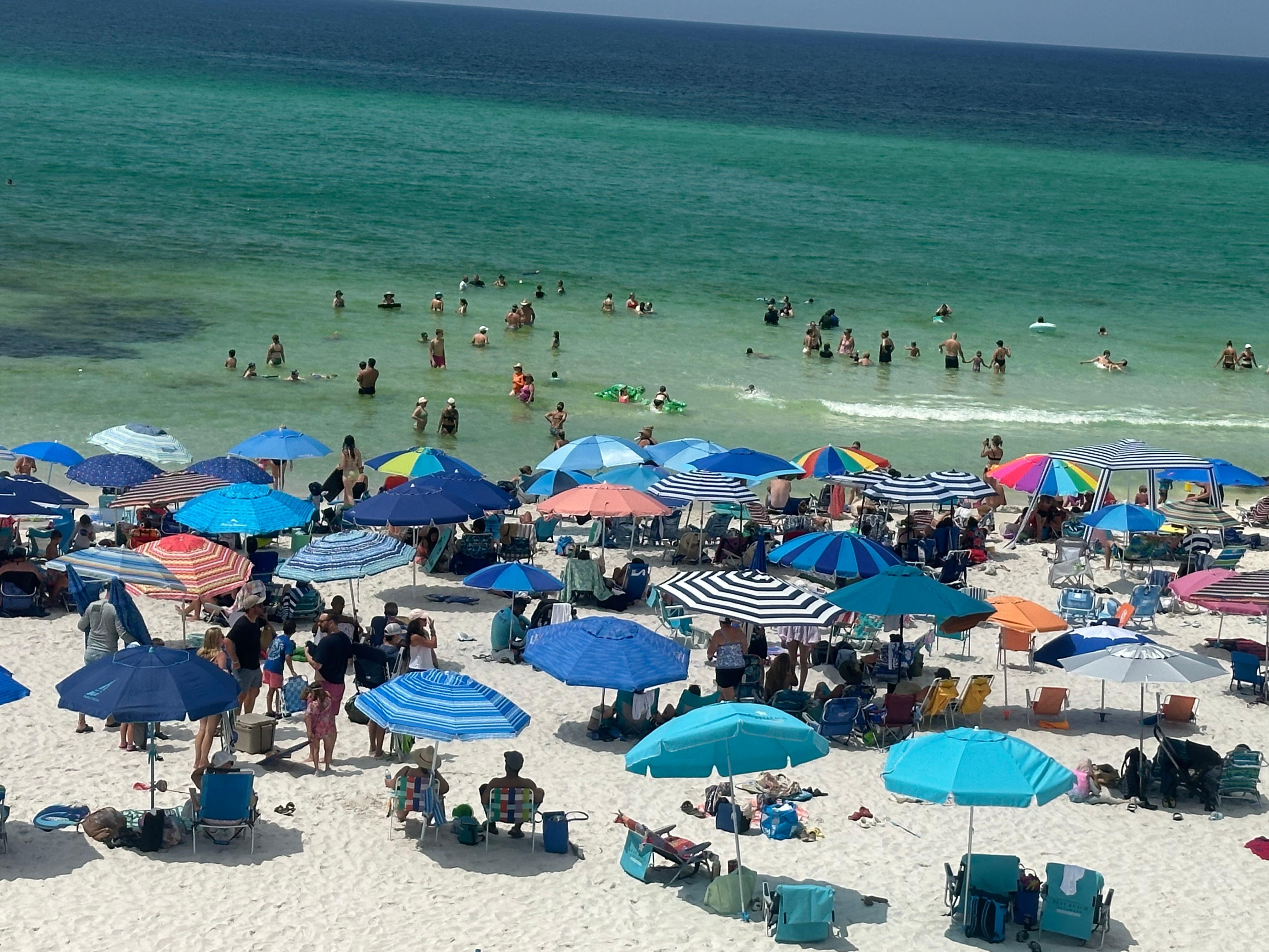 Beach area in front of condo