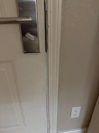 Gap in door after closing
