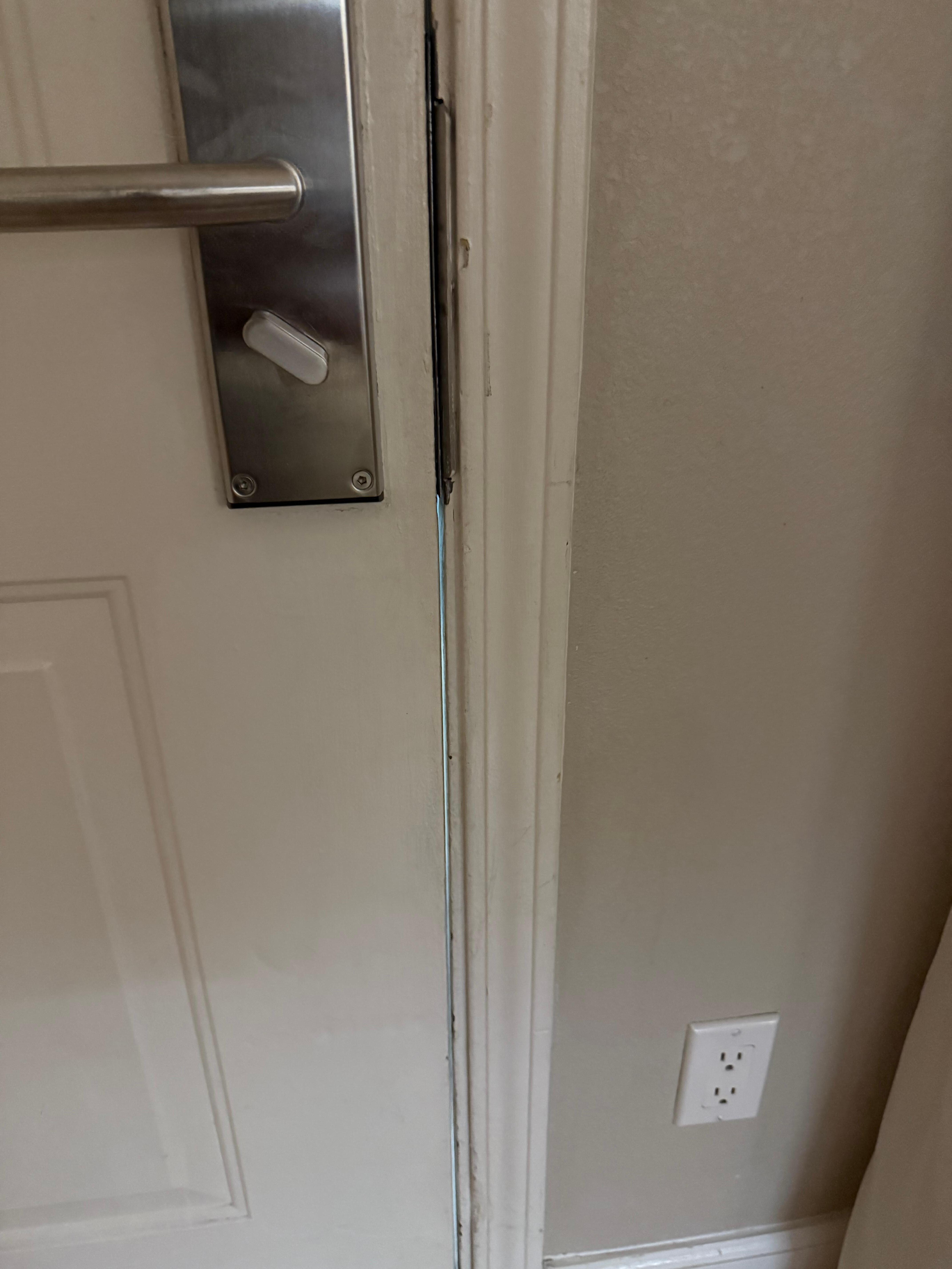 Gap in door after closing 