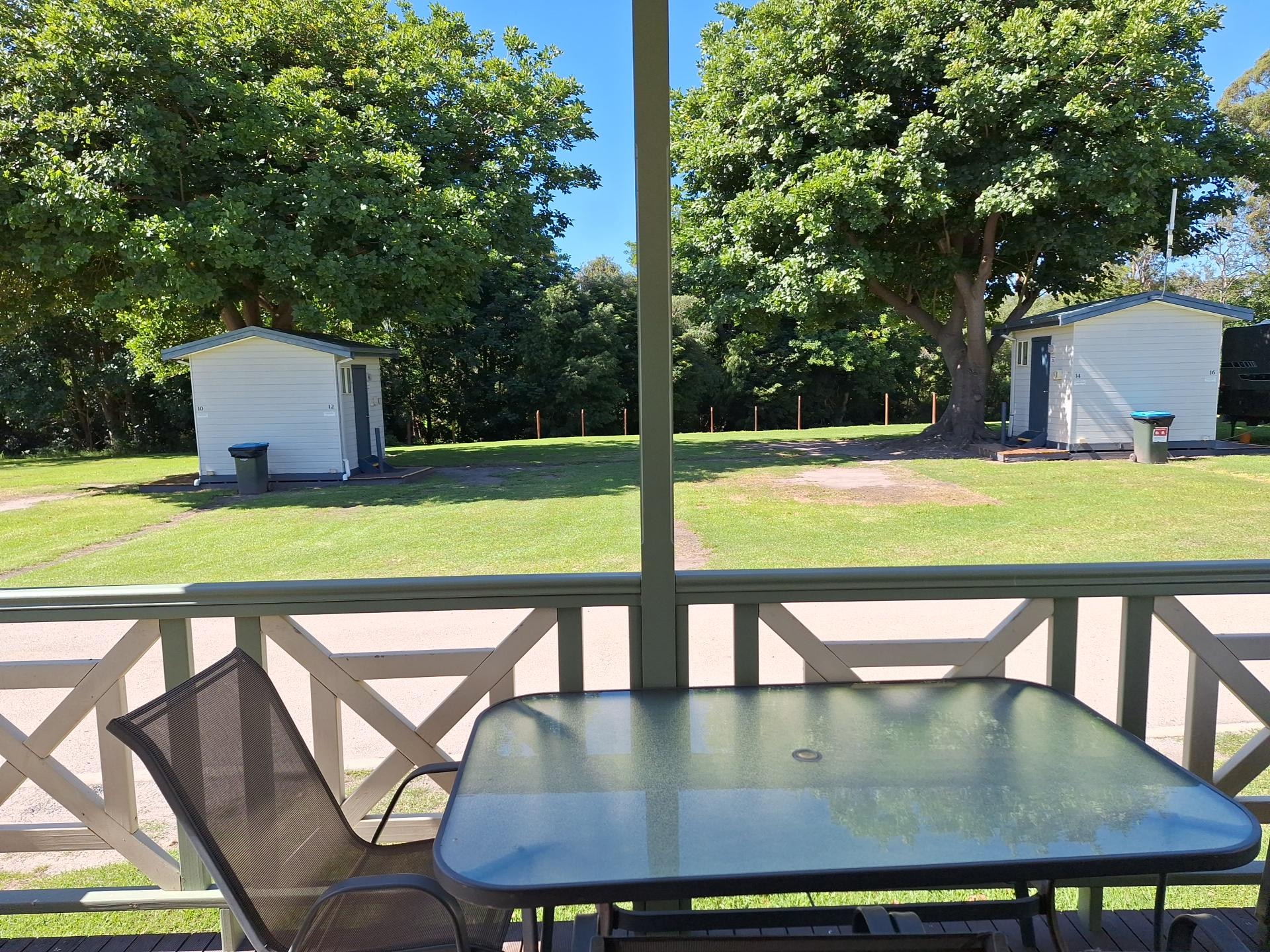 View from the double sliding doors 