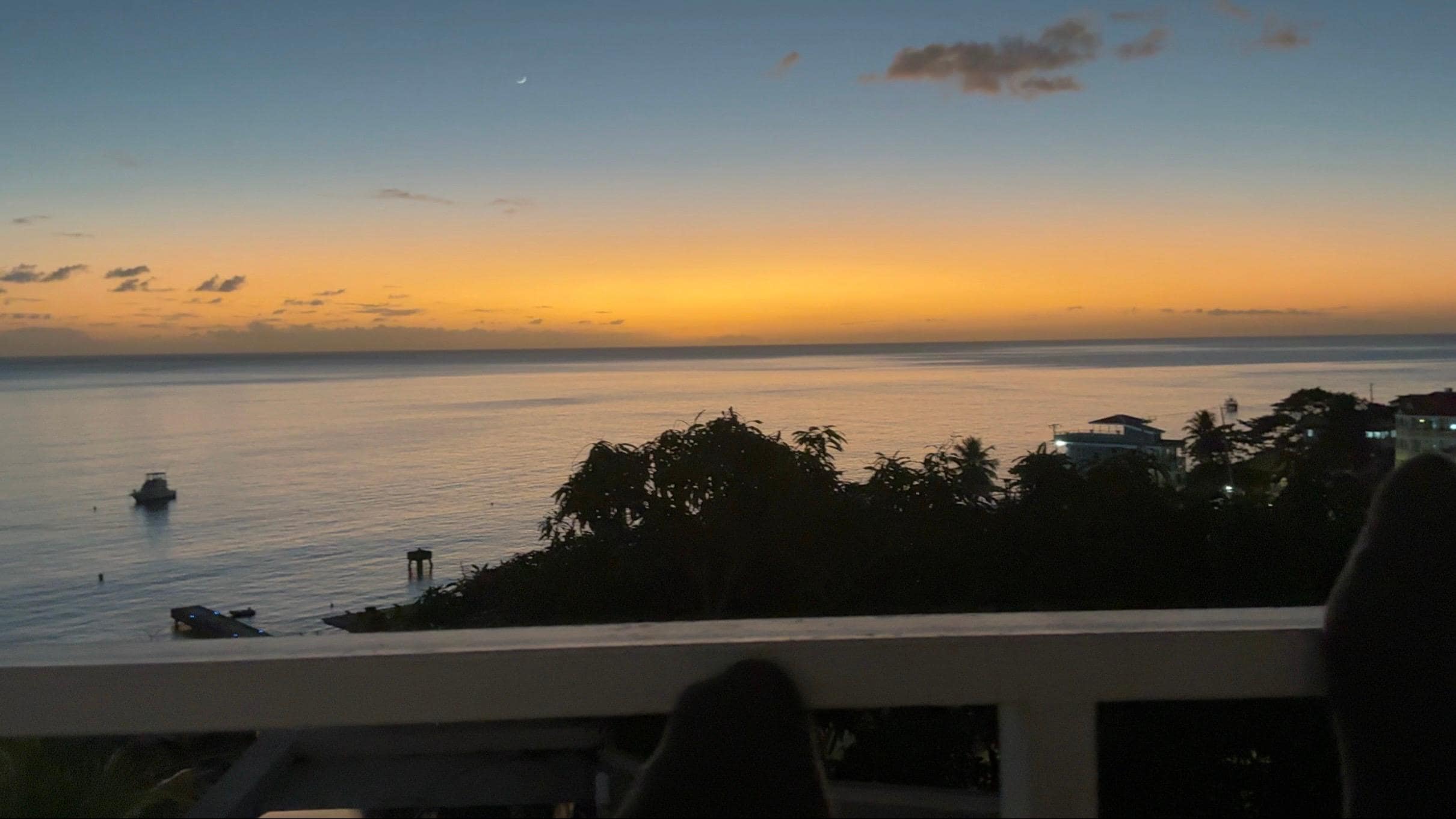 Lovely balcony to sit and enjoy the Caribbean sunset 