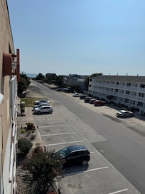 View outside our 4th floor room toward the beach