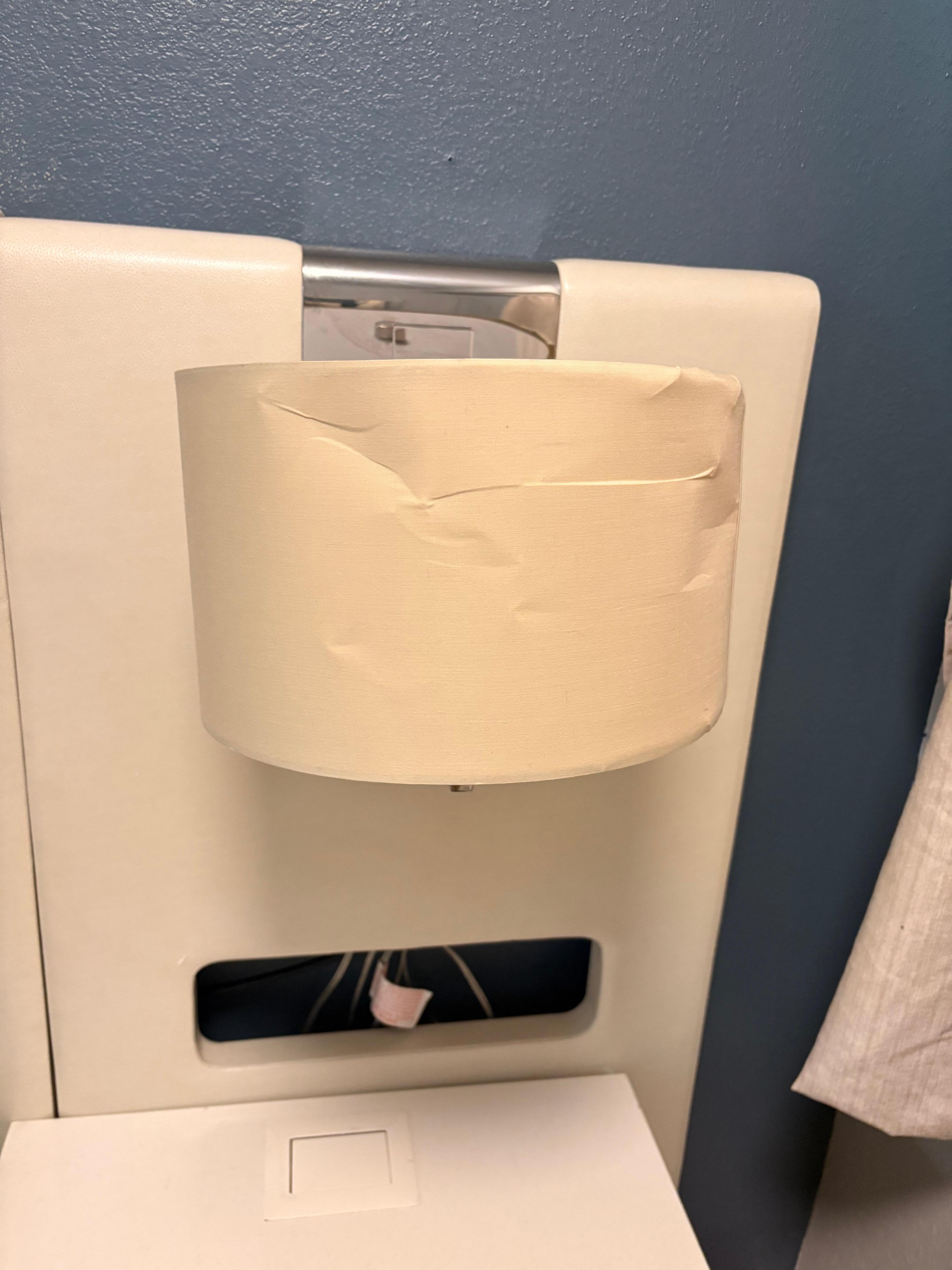 Lamp shade ripped up