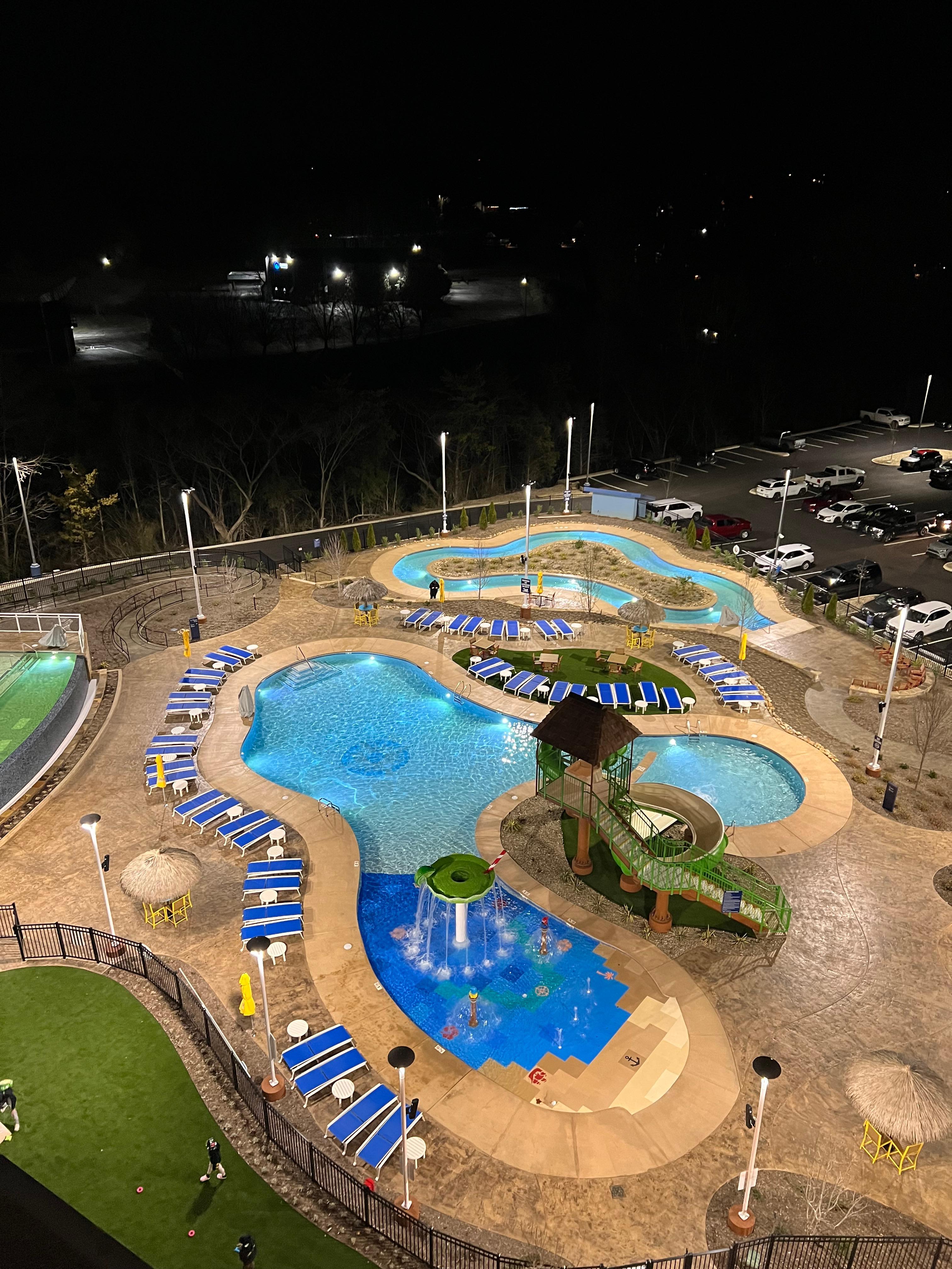 Outdoor pool area