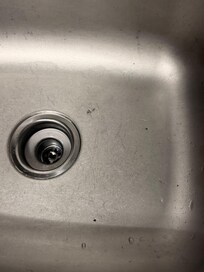 There was debris in the kitchen sink.