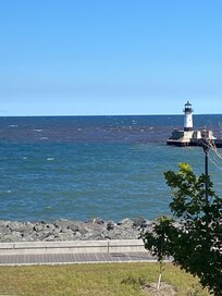 View of the light house from the balcony