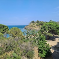 Plage de Paulilles vue depuis la tour de bois