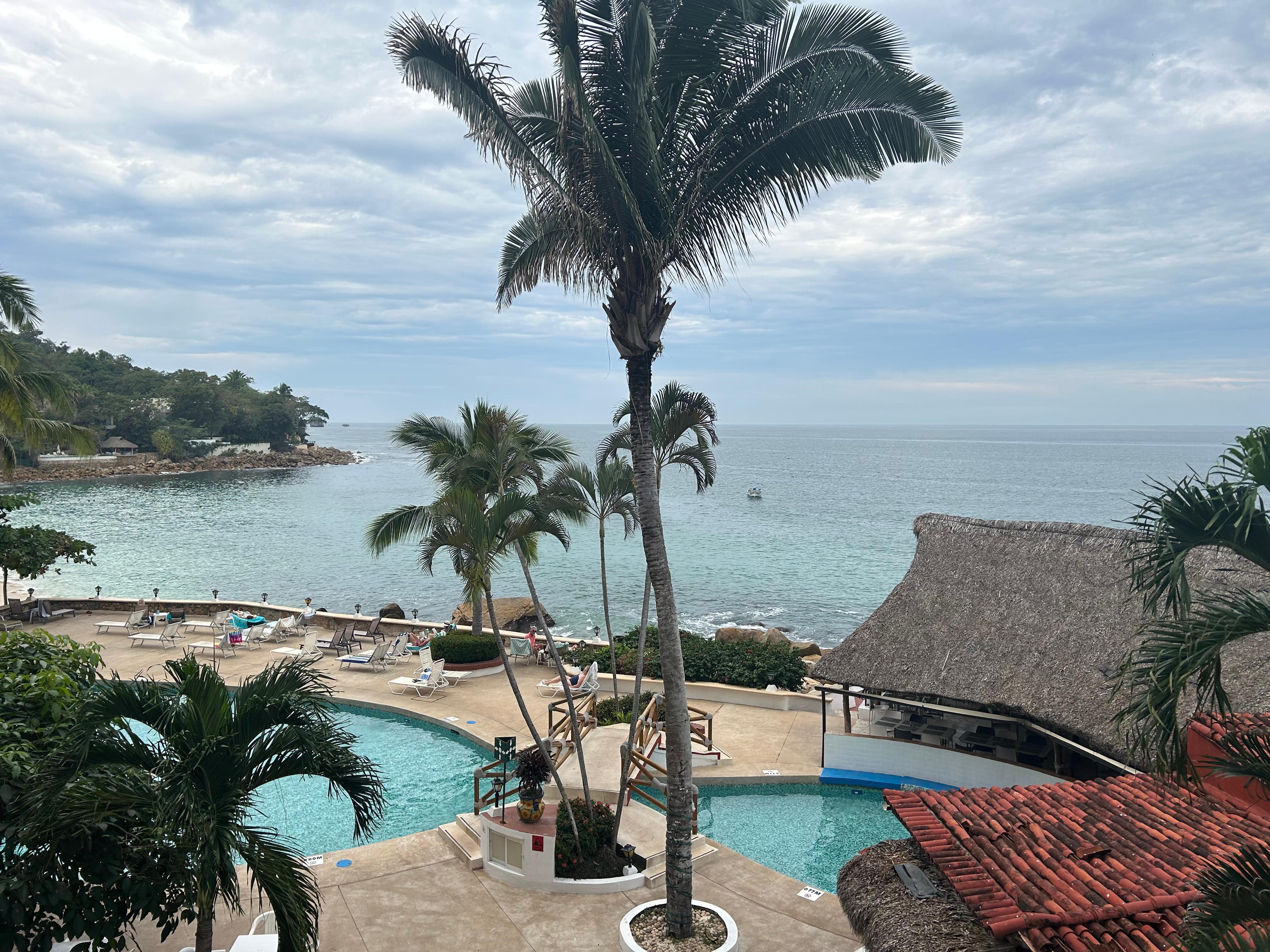 Pool view from our balcony