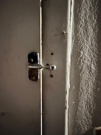 Door was broken. Stayed open in a very bad area homeless people were sleeping outside my door.