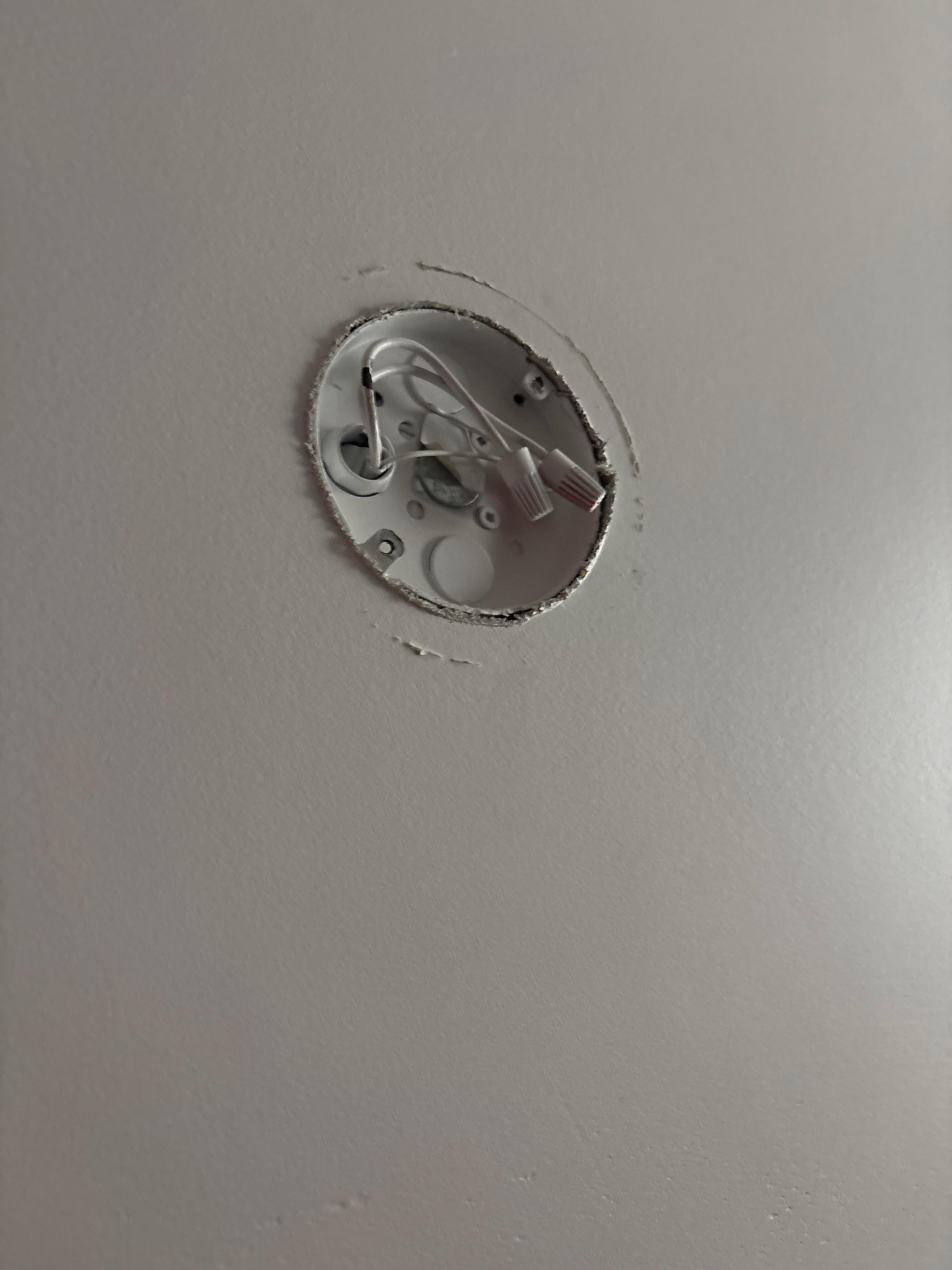 Unfinished, no fixture no plate just left open!