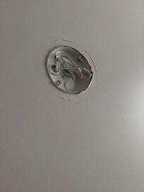 Unfinished, no fixture no plate just left open!