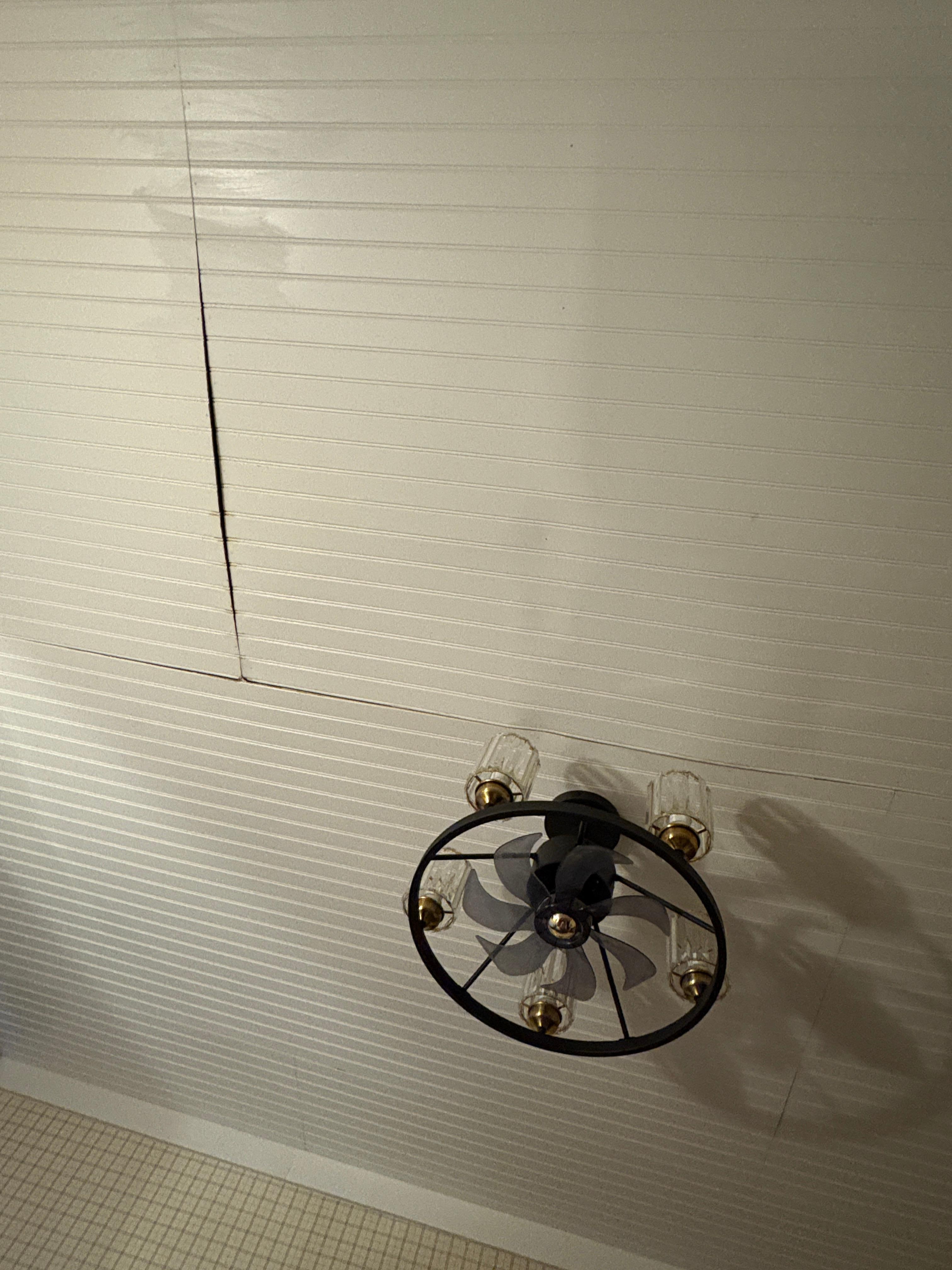 There are leaks in the room's ceiling