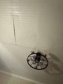 There are leaks in the room's ceiling