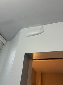 Water from floor above leaking onto my bathroom floor