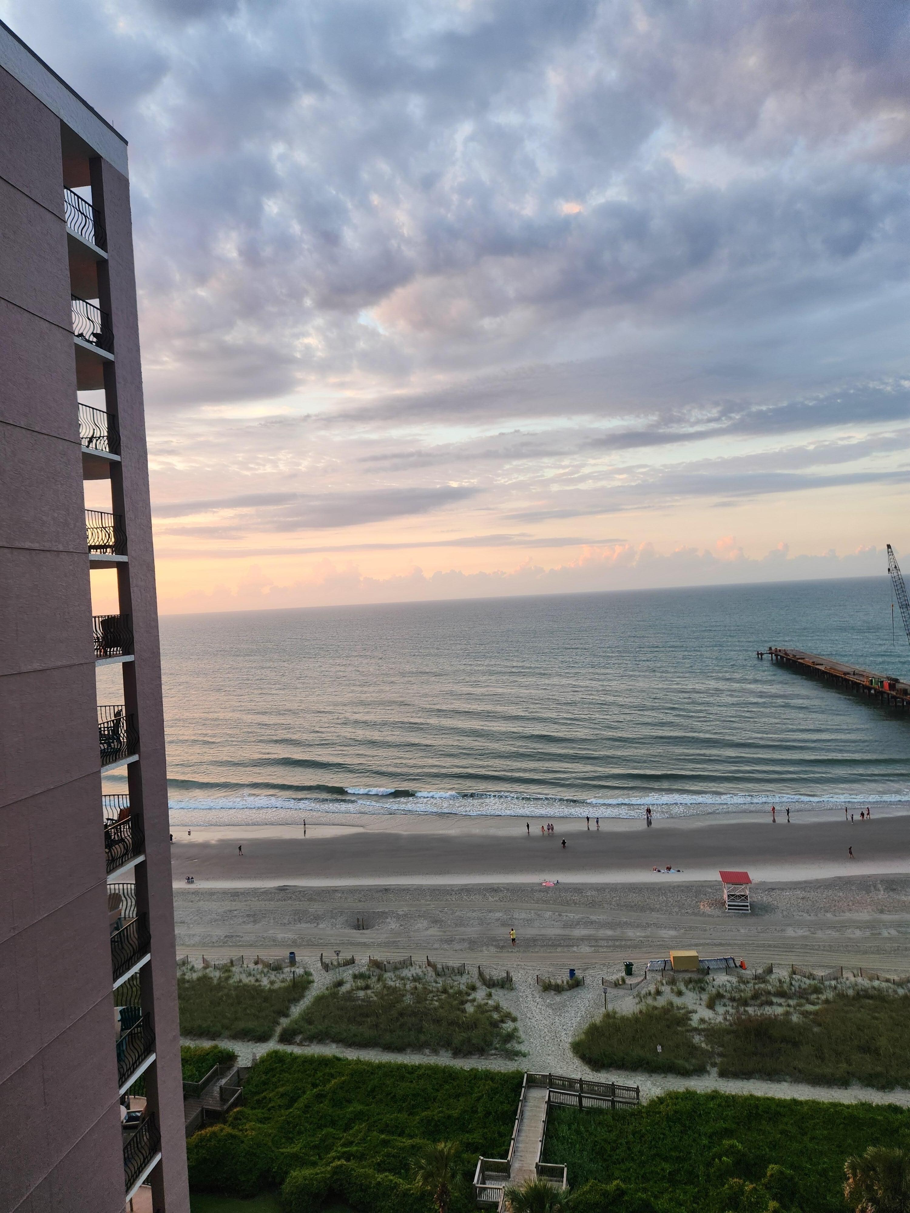 Balcony view sunset 
