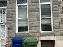 Front window screen is busted out and the blinds were torn