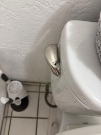 Broken toilet handle
