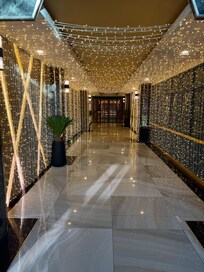 Entrance was beautiful with the lights!