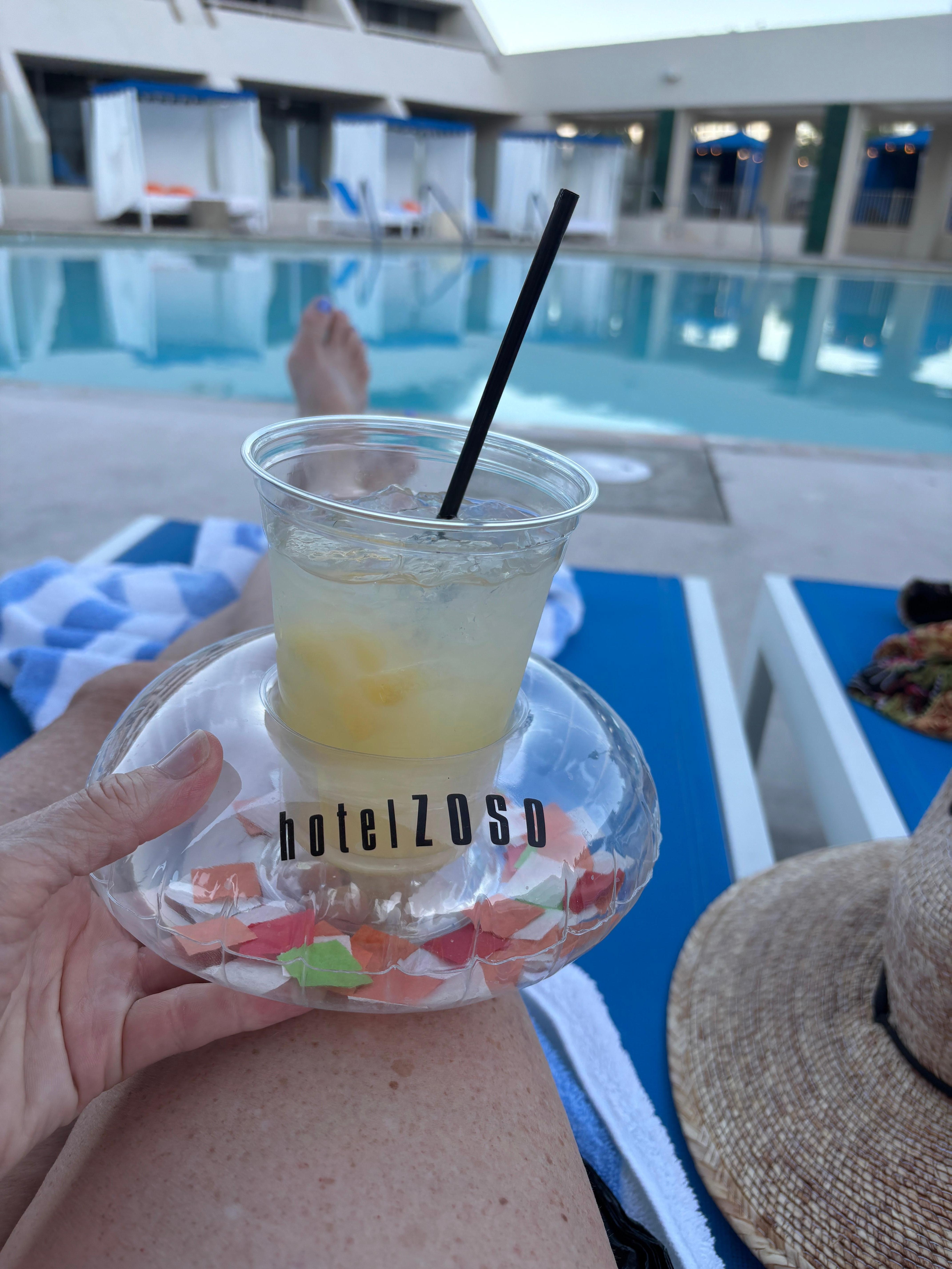 They gave us these cute floaties for our drinks!