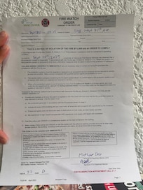 Building not up to fire code, and is not suitable for safety