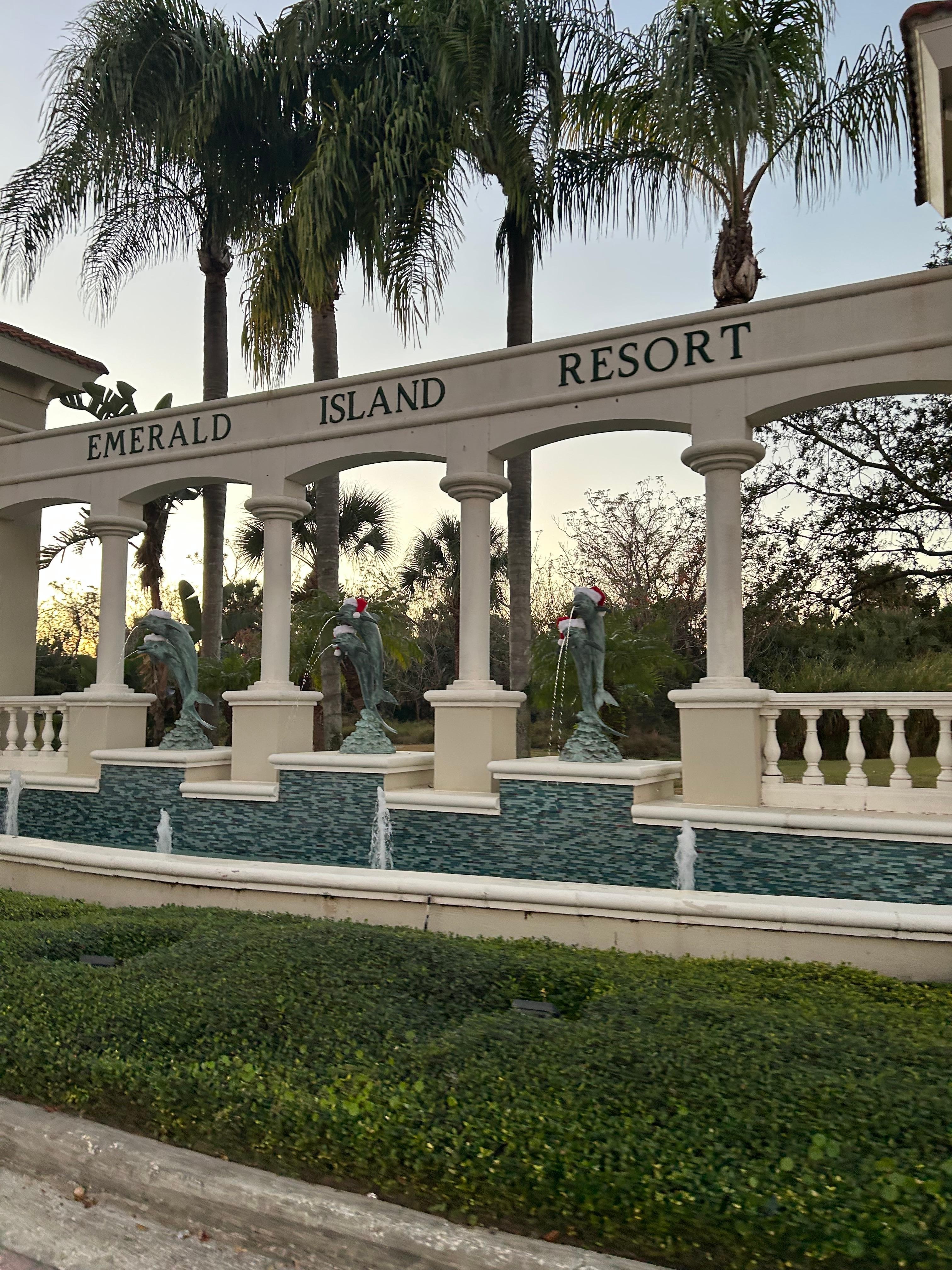 Entrance to the gated neighborhood. 