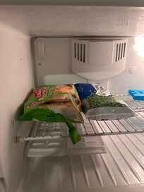 Open & yucky food in the fridge & freezer
