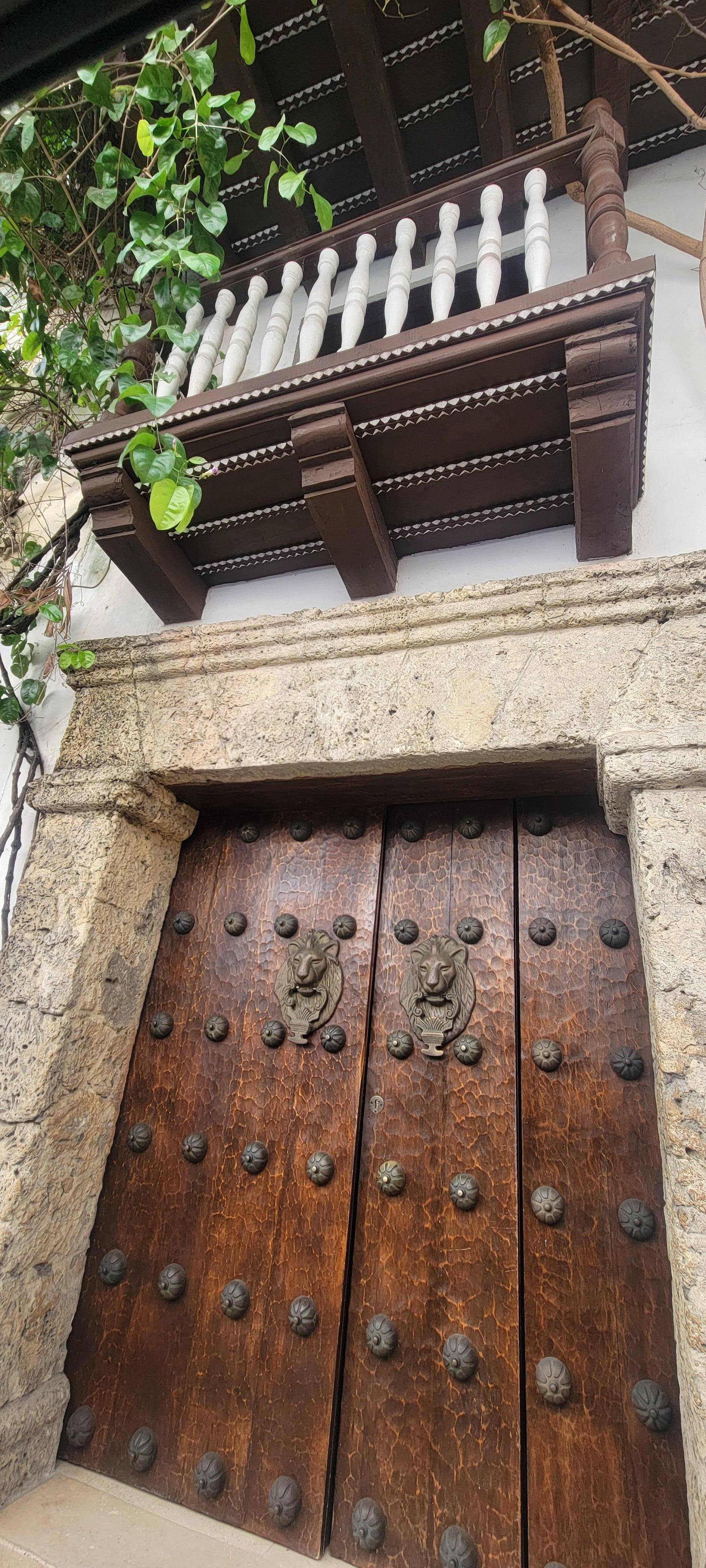 The hotel entrance. It felt like a secret door!